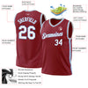 Custom Maroon White-Light Blue Authentic Throwback Basketball Jersey