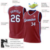 Custom Maroon White-Royal Authentic Throwback Basketball Jersey