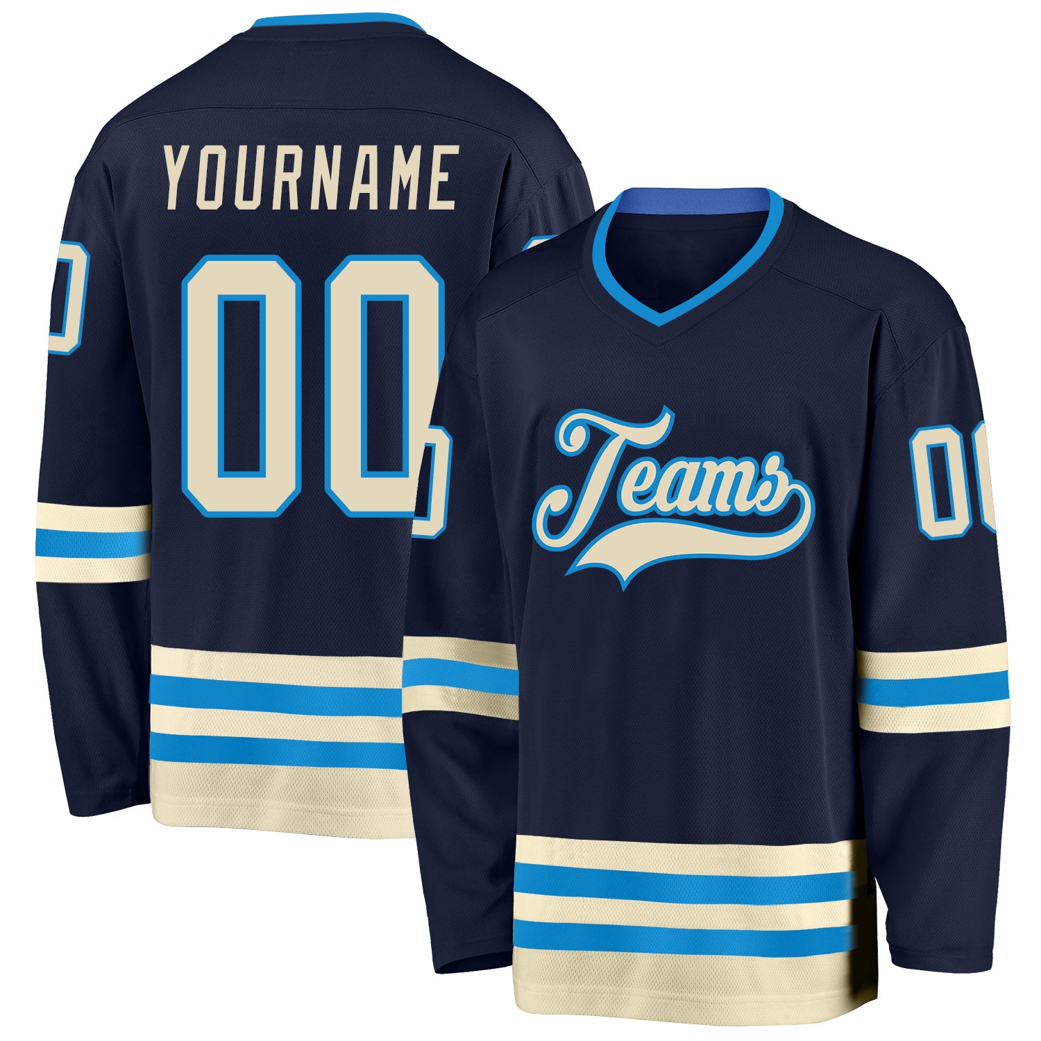 Men's Maine Black Bears Navy Blue Custom Hockey Jersey