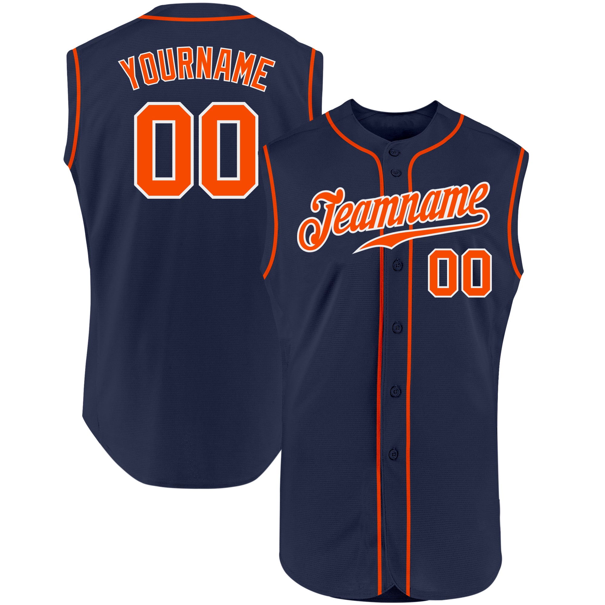 Custom Sleeveless Baseball Jersey  Full Button Sleeveless Jerseys -  FansIdea