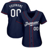 Custom Navy White Authentic Baseball Jersey