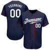 Custom Navy White Authentic Baseball Jersey