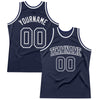 Custom Navy Navy-White Authentic Throwback Basketball Jersey