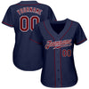 Custom Navy Crimson-White Authentic Baseball Jersey