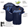 Custom Navy Royal-White Authentic Baseball Jersey