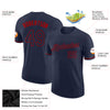 Custom Navy Navy-Red Performance T-Shirt