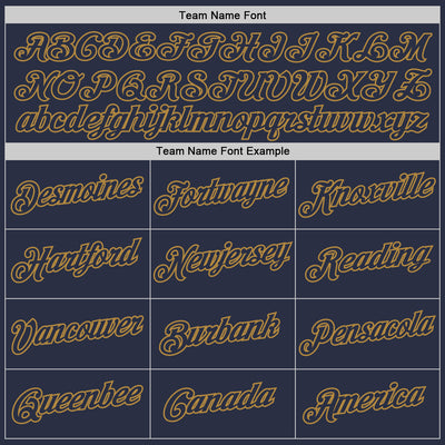 Custom Navy Navy-Old Gold Performance T-Shirt