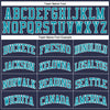 Custom Navy Teal-White Authentic Throwback Basketball Jersey