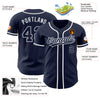 Custom Navy Navy-White Authentic Baseball Jersey