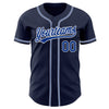 Custom Navy Royal-White Authentic Baseball Jersey