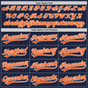 Custom Navy Orange-White Authentic Baseball Jersey