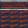 Custom Navy Orange-Navy Authentic Baseball Jersey
