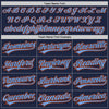 Custom Navy Orange-Powder Blue Authentic Baseball Jersey