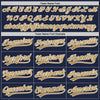 Custom Navy Old Gold-White Authentic Baseball Jersey