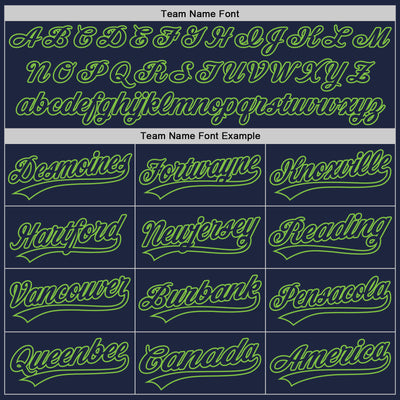 Custom Navy Navy-Neon Green Authentic Baseball Jersey