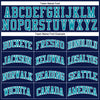 Custom Navy White Pinstripe Teal Authentic Basketball Jersey