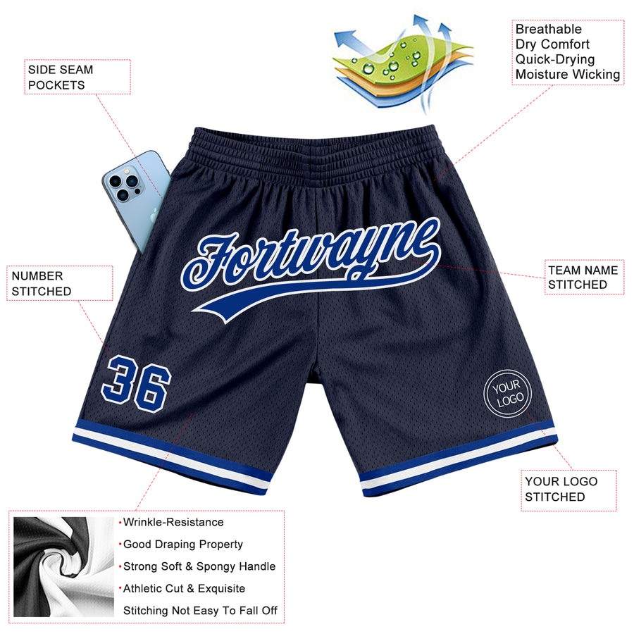 NBA Shorts Men Yankees Navy All Stitched