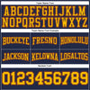 Custom Stitched Navy Gold-Orange Football Pullover Sweatshirt Hoodie