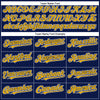 Custom Navy Gold-White Authentic Baseball Jersey