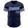 Custom Navy Royal-White Authentic Baseball Jersey