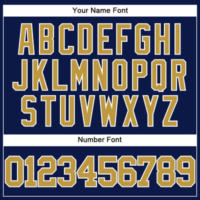 Custom Navy Old Gold-White Authentic Baseball Jersey