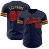 Custom Navy Red-Old Gold Authentic Baseball Jersey