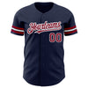 Custom Navy Crimson-White Authentic Baseball Jersey