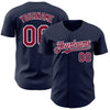 Custom Navy Maroon-White Authentic Baseball Jersey