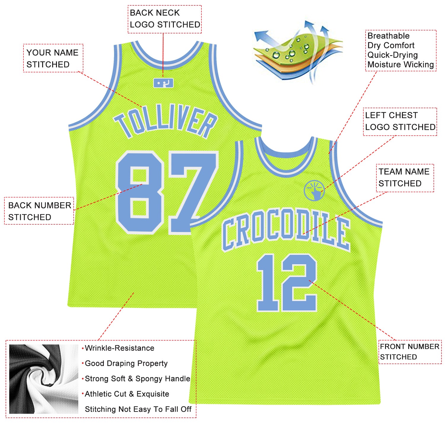 lime green basketball jersey