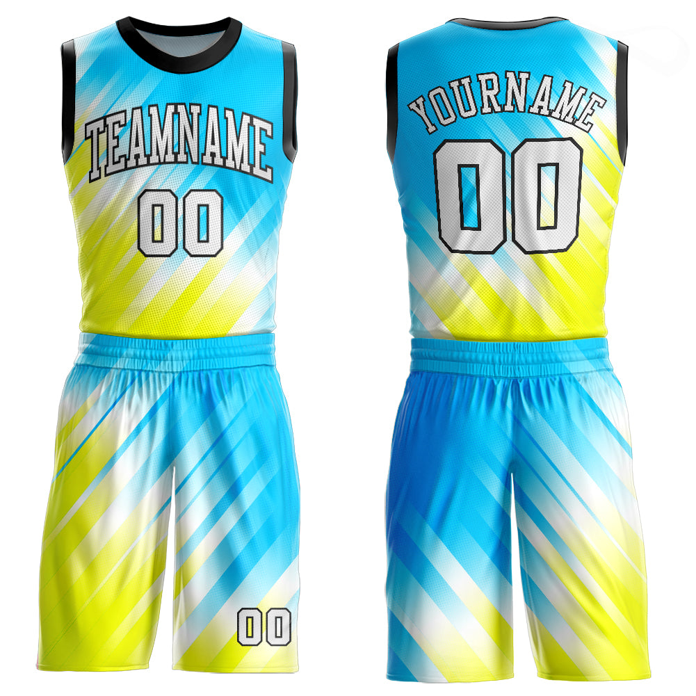Custom Pink Royal-White Round Neck Sublimation Basketball Suit Jersey  Discount