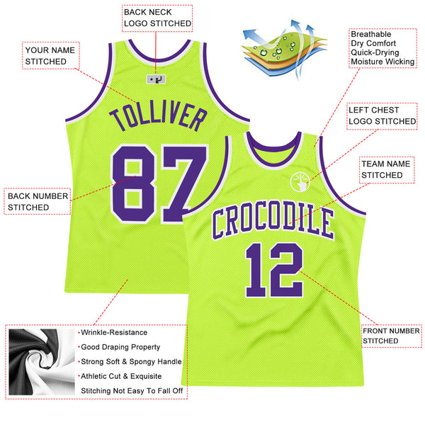 Green and hot sale purple basketball jersey