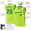 Custom Neon Green Kelly Green-White Authentic Throwback Basketball Jersey