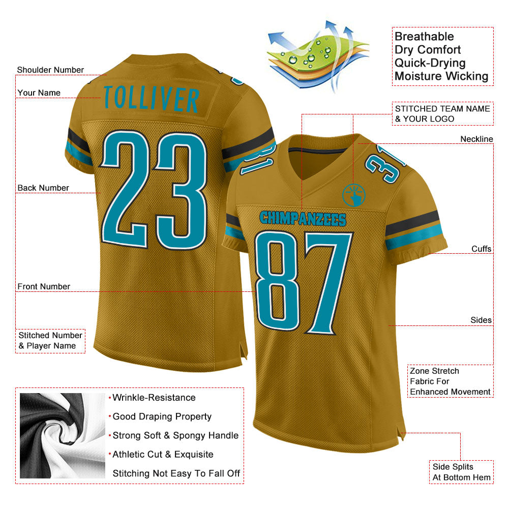 Cheap Custom White Old Gold-Royal Mesh Authentic Football Jersey Free  Shipping – CustomJerseysPro