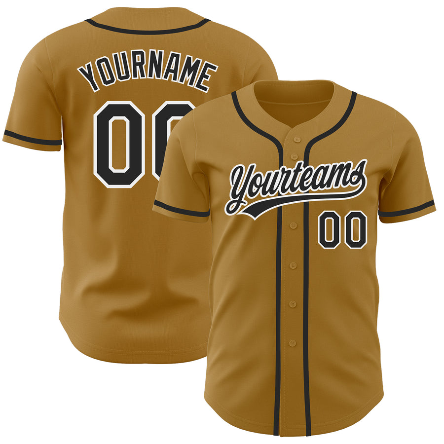 Custom Old Gold Baseball Jerseys Stitches Baseball Uniforms