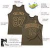 Custom Olive Olive-Old Gold Authentic Throwback Salute To Service  Basketball Jersey