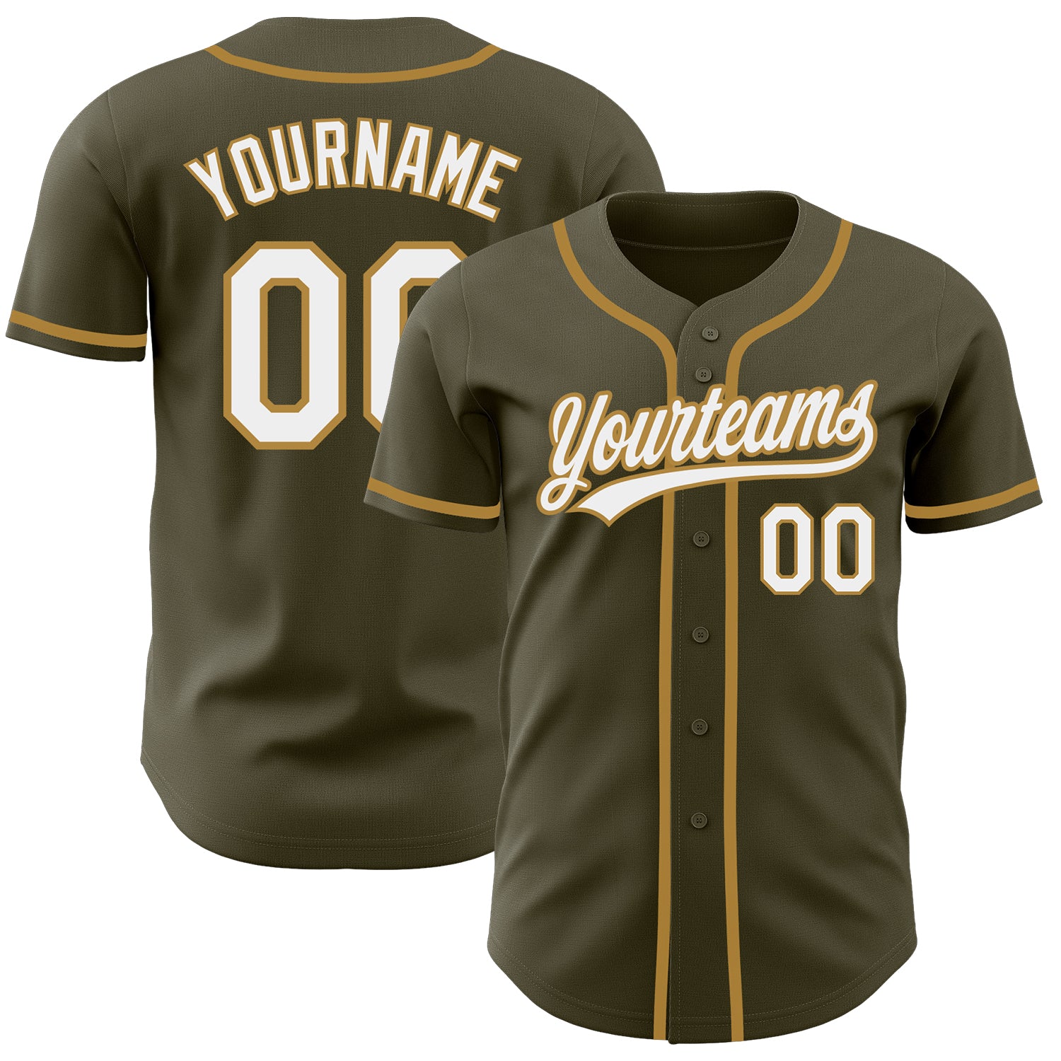 Custom Black Baseball Jersey-Old Gold Authentic - FansIdea