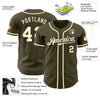 Custom Olive Cream Authentic Salute To Service Baseball Jersey