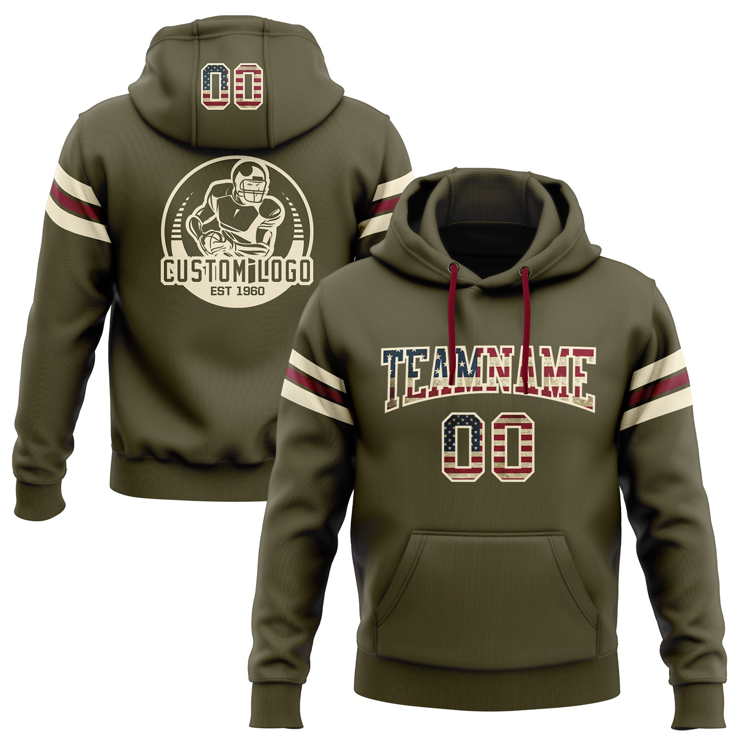 Shop Nfl Army Green Hoodies