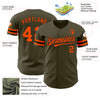 Custom Olive Orange-Black Authentic Salute To Service Baseball Jersey