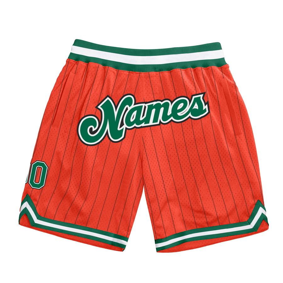 Cheap Custom Neon Green White Pinstripe Navy-White Authentic Basketball  Shorts Free Shipping – CustomJerseysPro