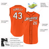 Custom Orange White-Brown Authentic Sleeveless Baseball Jersey