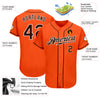 Custom Orange Brown-White Authentic Baseball Jersey