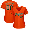 Custom Orange Green-White Authentic Baseball Jersey