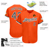 Custom Orange Steel Gray-White Authentic Baseball Jersey