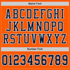 Custom Orange Navy-White Mesh Authentic Football Jersey