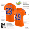 Custom Orange Purple-White Mesh Authentic Football Jersey