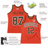 Custom Orange Olive-White Authentic Throwback Basketball Jersey