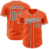 Custom Orange Steel Gray-White Authentic Baseball Jersey