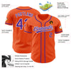 Custom Orange Purple-White Authentic Baseball Jersey