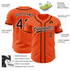 Custom Orange Brown-White Authentic Baseball Jersey